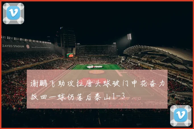 谢鹏飞助攻拉唐头球破门申花奋力扳回一球仍落后泰山1-3